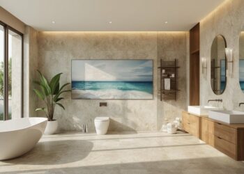 Badezimmer als Wohlfühlraum: Materialwahl und Bildwelten