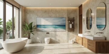 Badezimmer als Wohlfühlraum: Materialwahl und Bildwelten